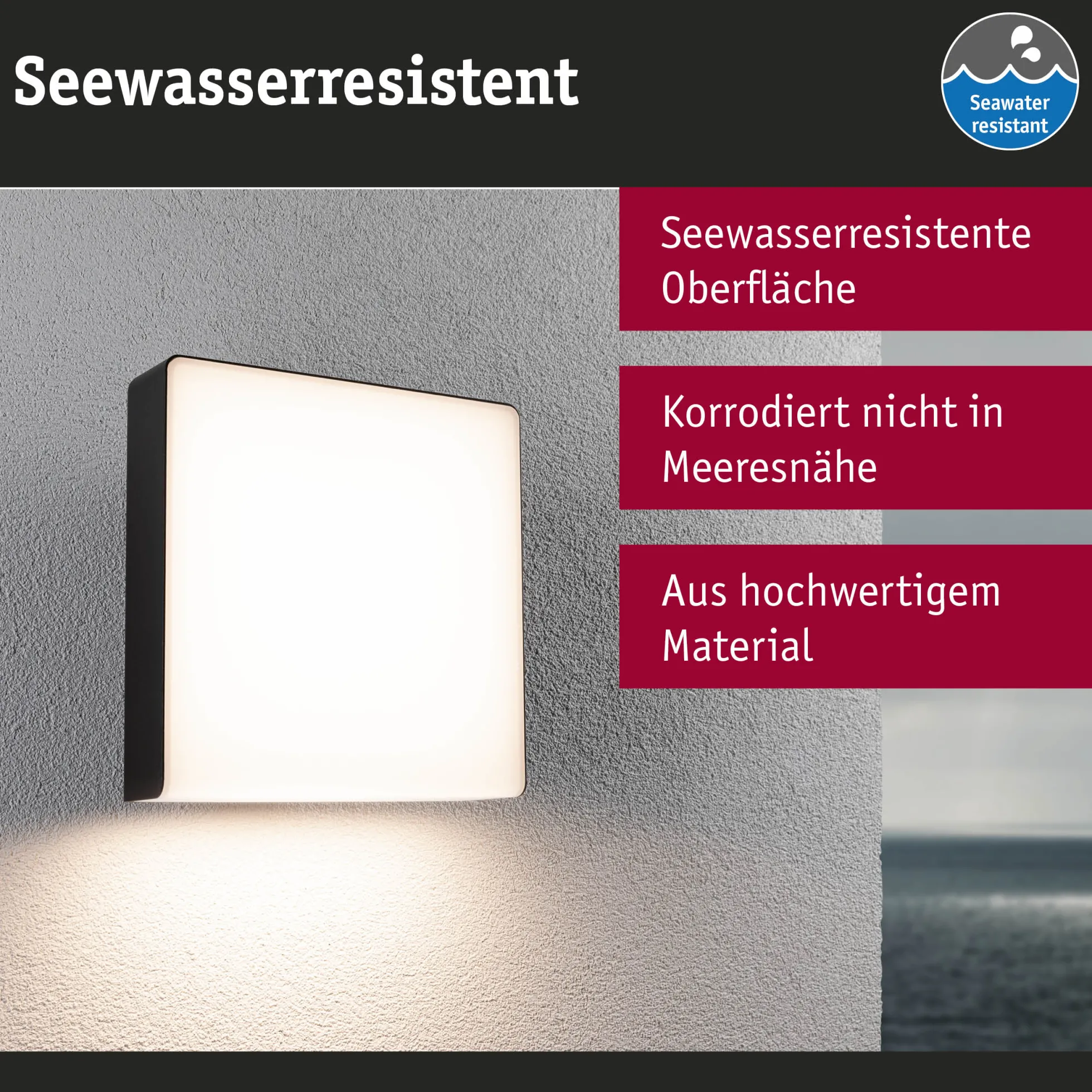 LED Außenwandleuchte Smart Home Zigbee 3.0 - Azalena Dämmerungsgesteuerter Bewegungsmelder (HF) insektenfreundlich