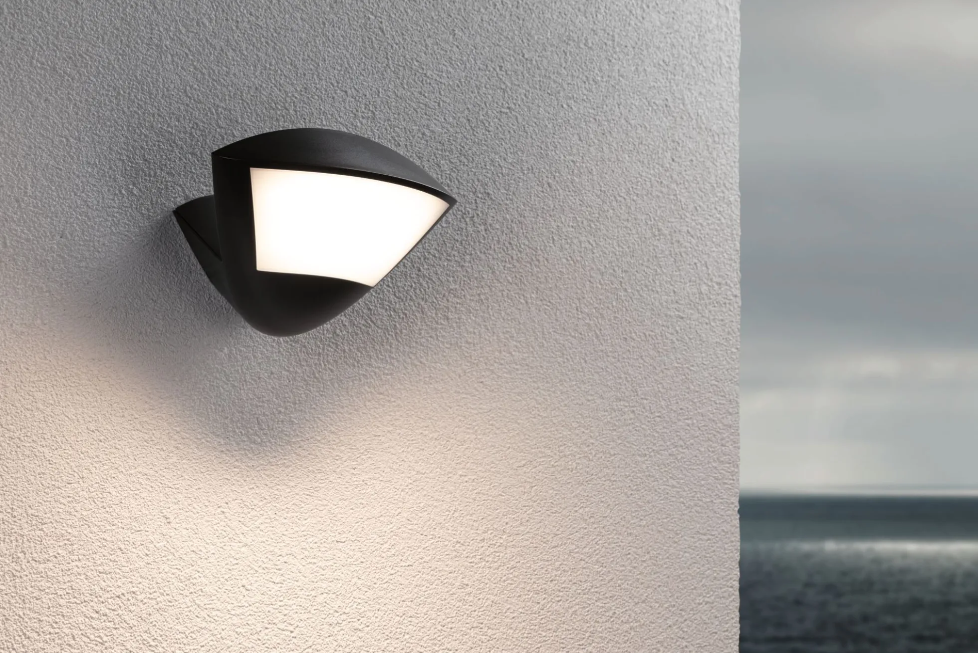 LED Außenwandleuchte Smart Home Zigbee 3.0 - Skyla Dämmerungsgesteuerter Bewegungsmelder (IR) insektenfreundlich