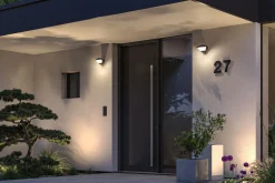LED Außenwandleuchte Smart Home Zigbee 3.0 - Skyla Dämmerungsgesteuerter Bewegungsmelder (IR) insektenfreundlich