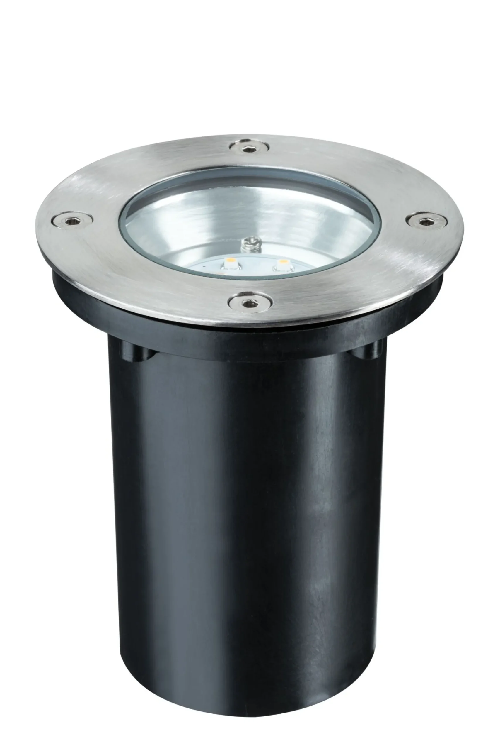 LED Bodeneinbauleuchte - LED Bodeneinbauleuchte IP67 rund 110mm 2700K 1,2W 20lm 230V Edelstahl Metall