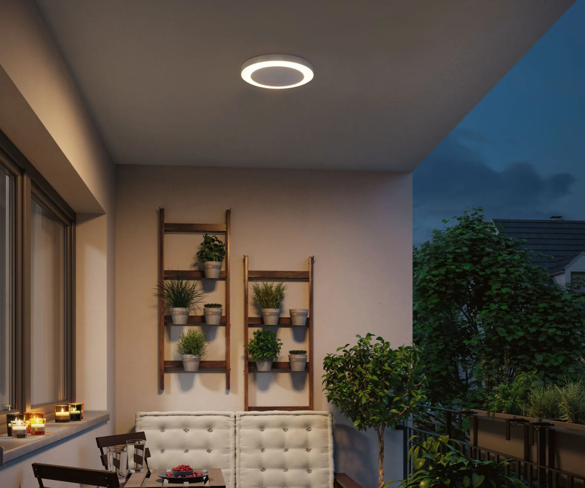 LED Deckenleuchte - Circula Dämmerungsgesteuerter Bewegungsmelder (IR) seewasserresistent