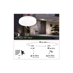 LED Deckenleuchte - Circula Dämmerungsgesteuerter Bewegungsmelder (IR) seewasserresistent