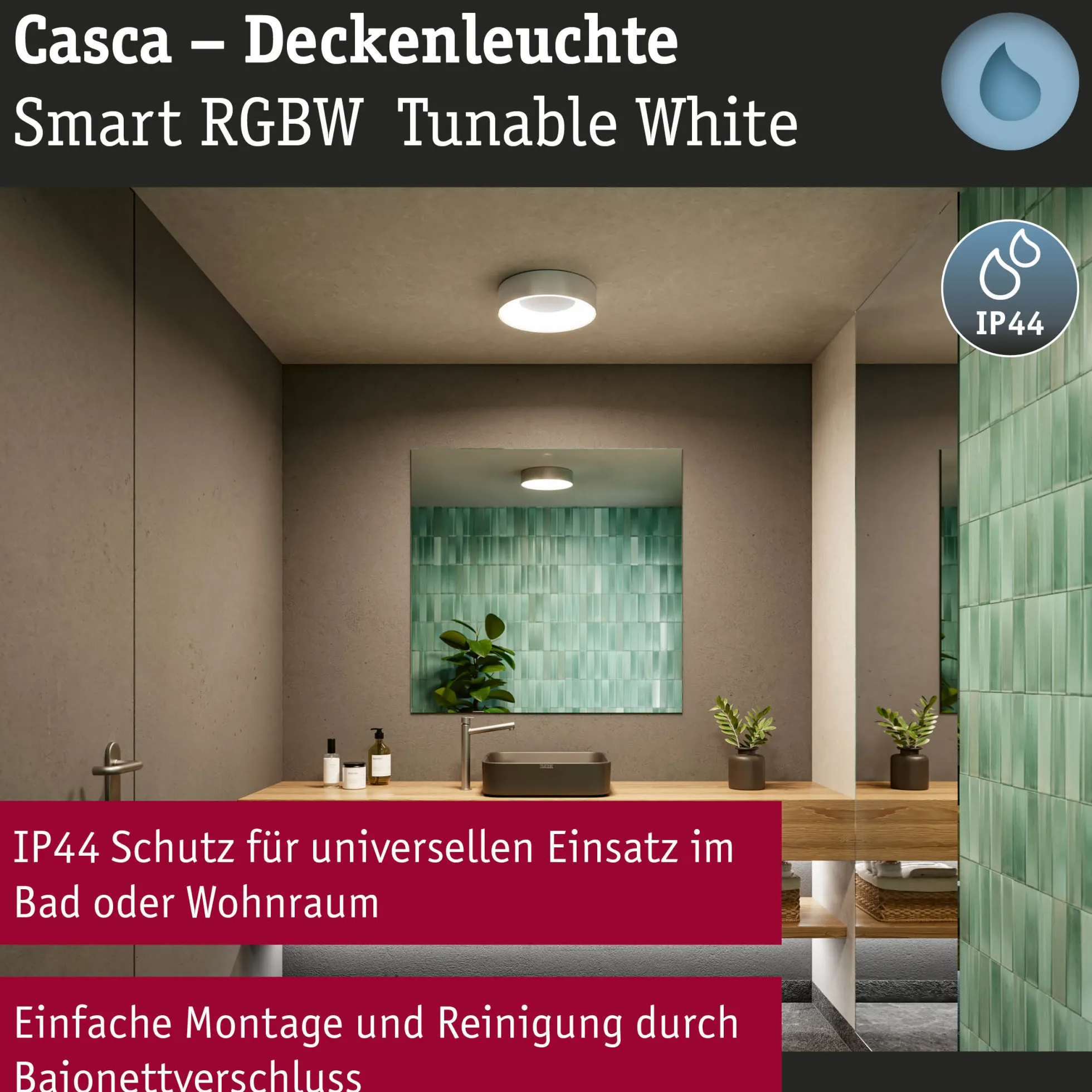LED Deckenleuchte Smart Home Zigbee 3.0 - Casca