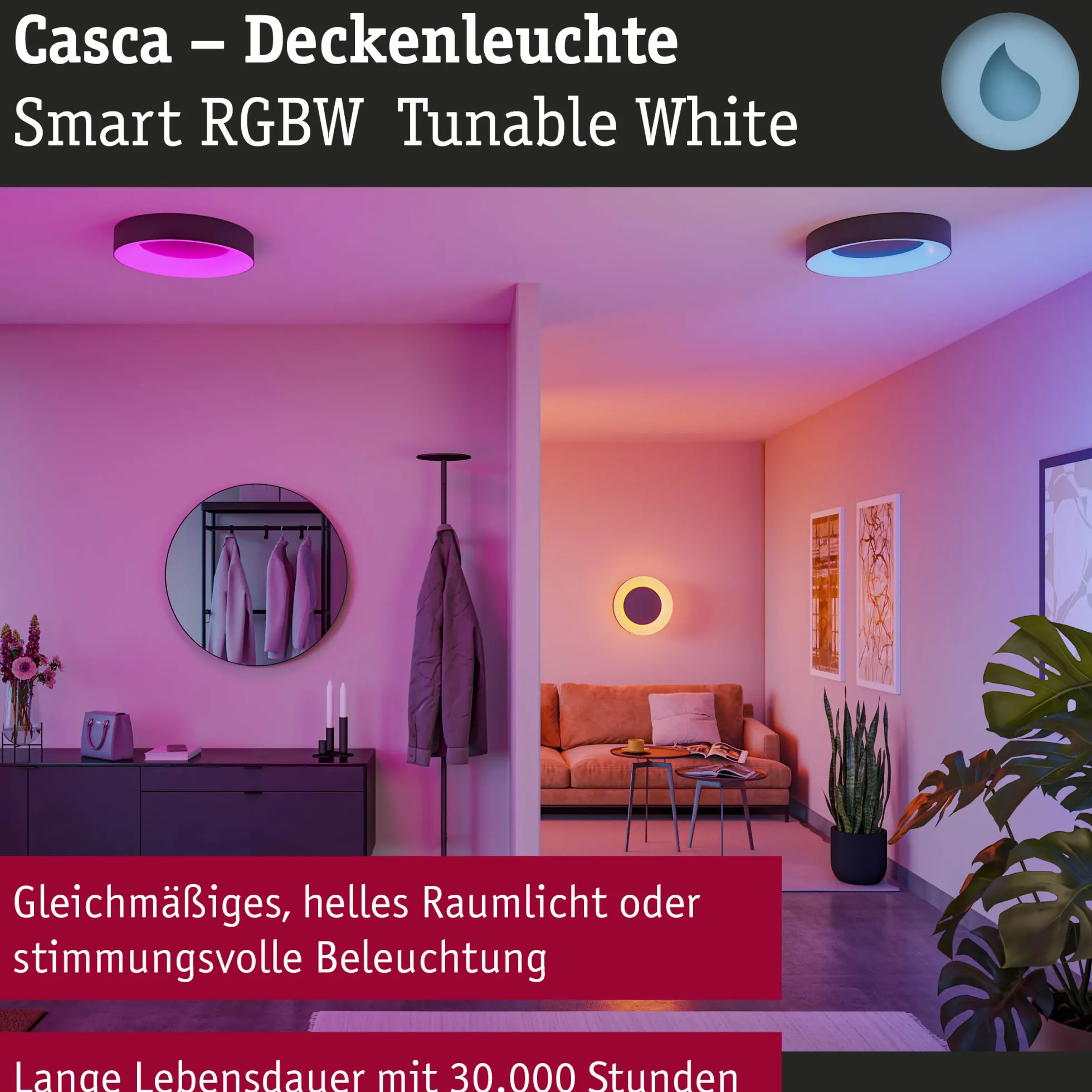 LED Deckenleuchte Smart Home Zigbee 3.0 - Casca