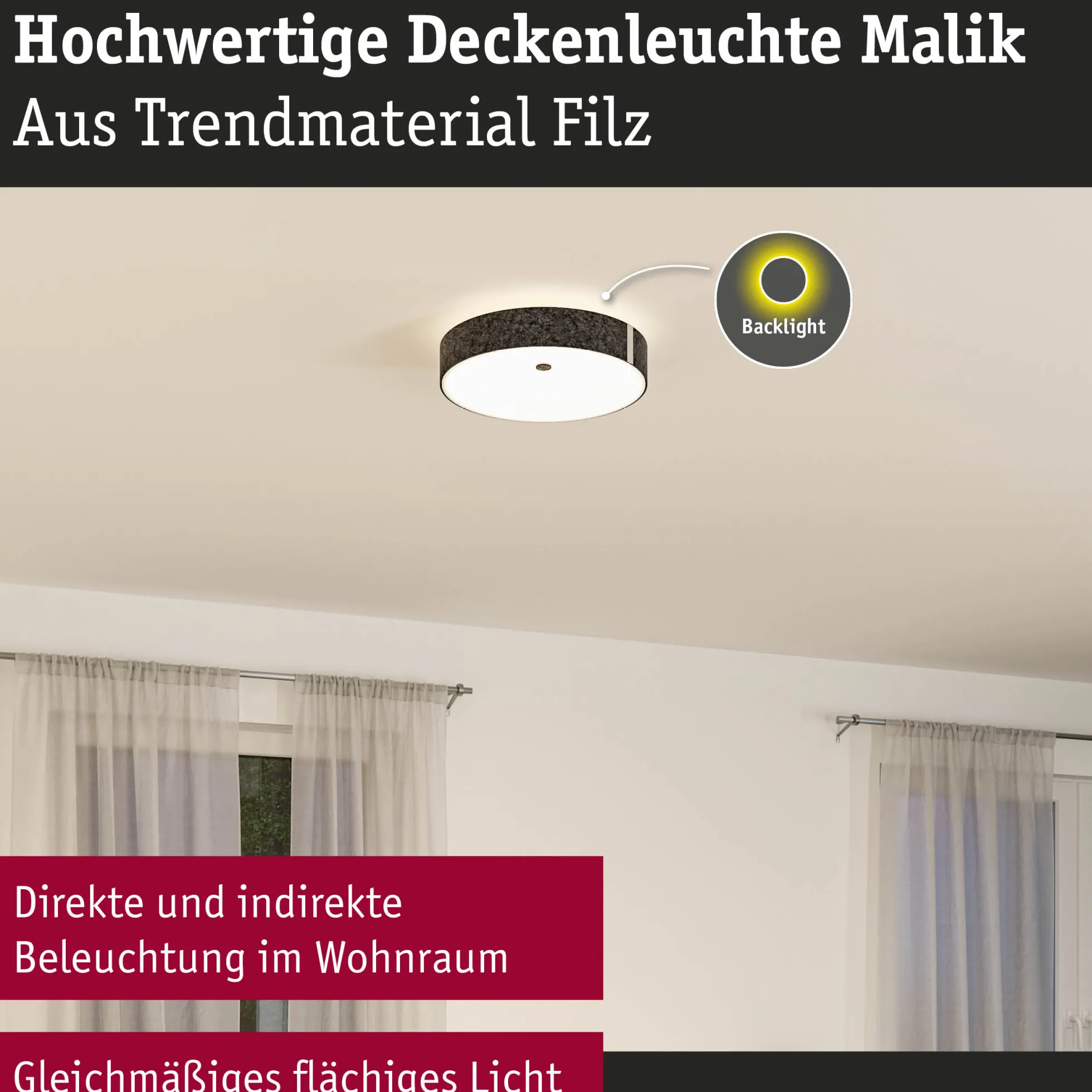 LED Deckenleuchte 3-Step-Dim - Malika