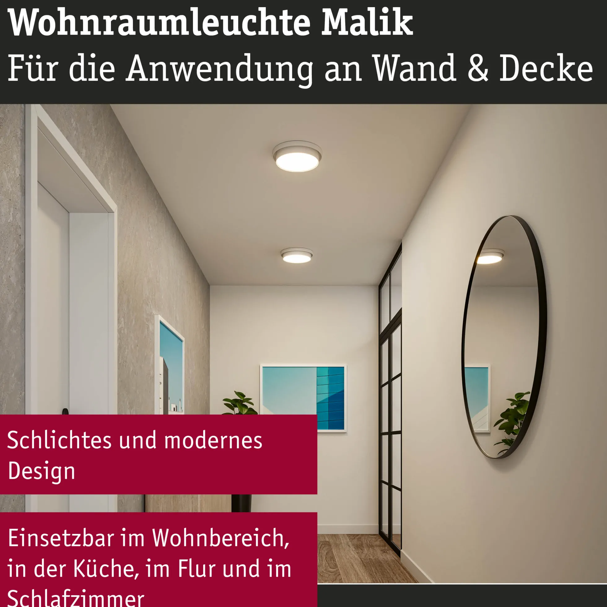 LED Deckenleuchte 3-Step-Dim - Malik