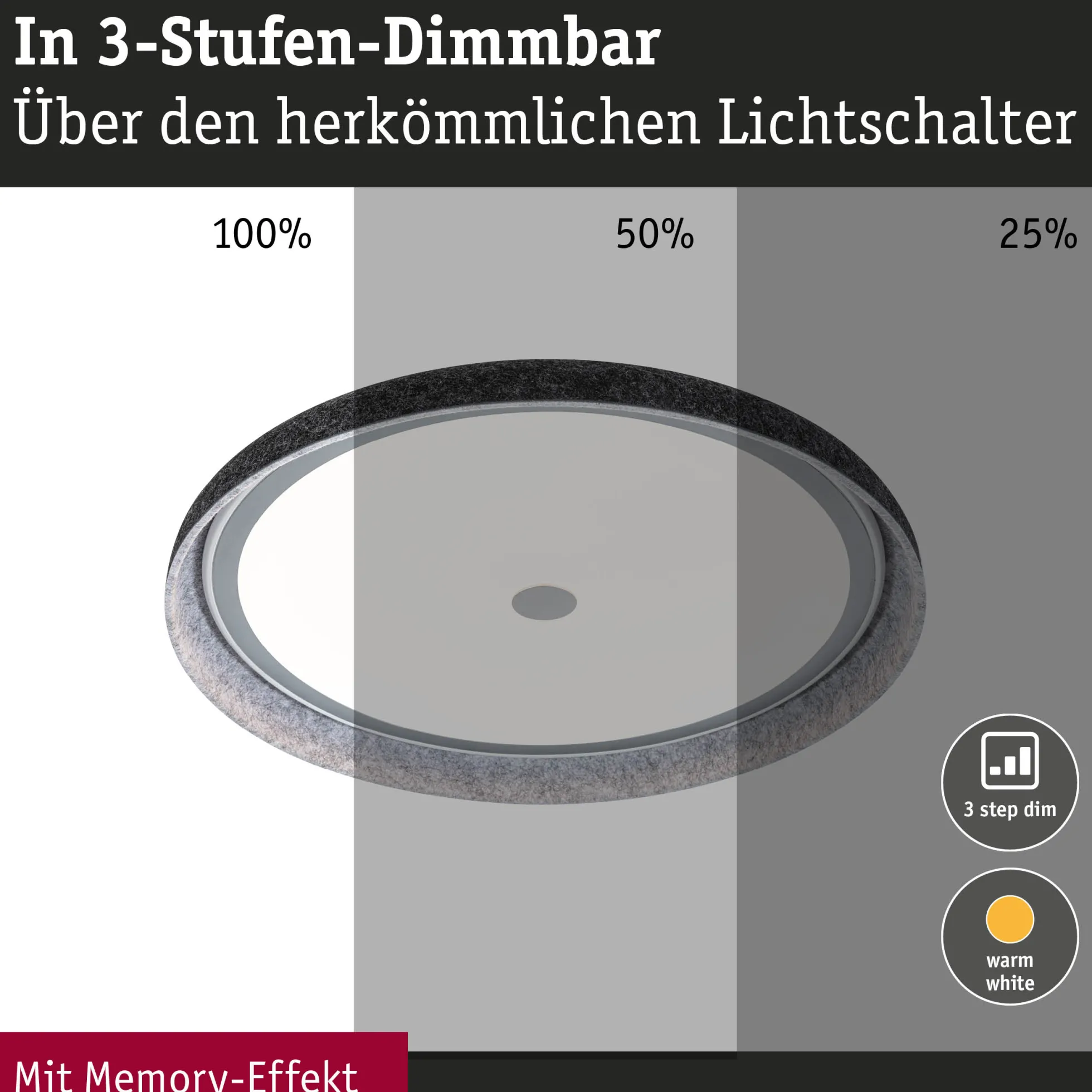 LED Deckenleuchte 3-Step-Dim - Zarina