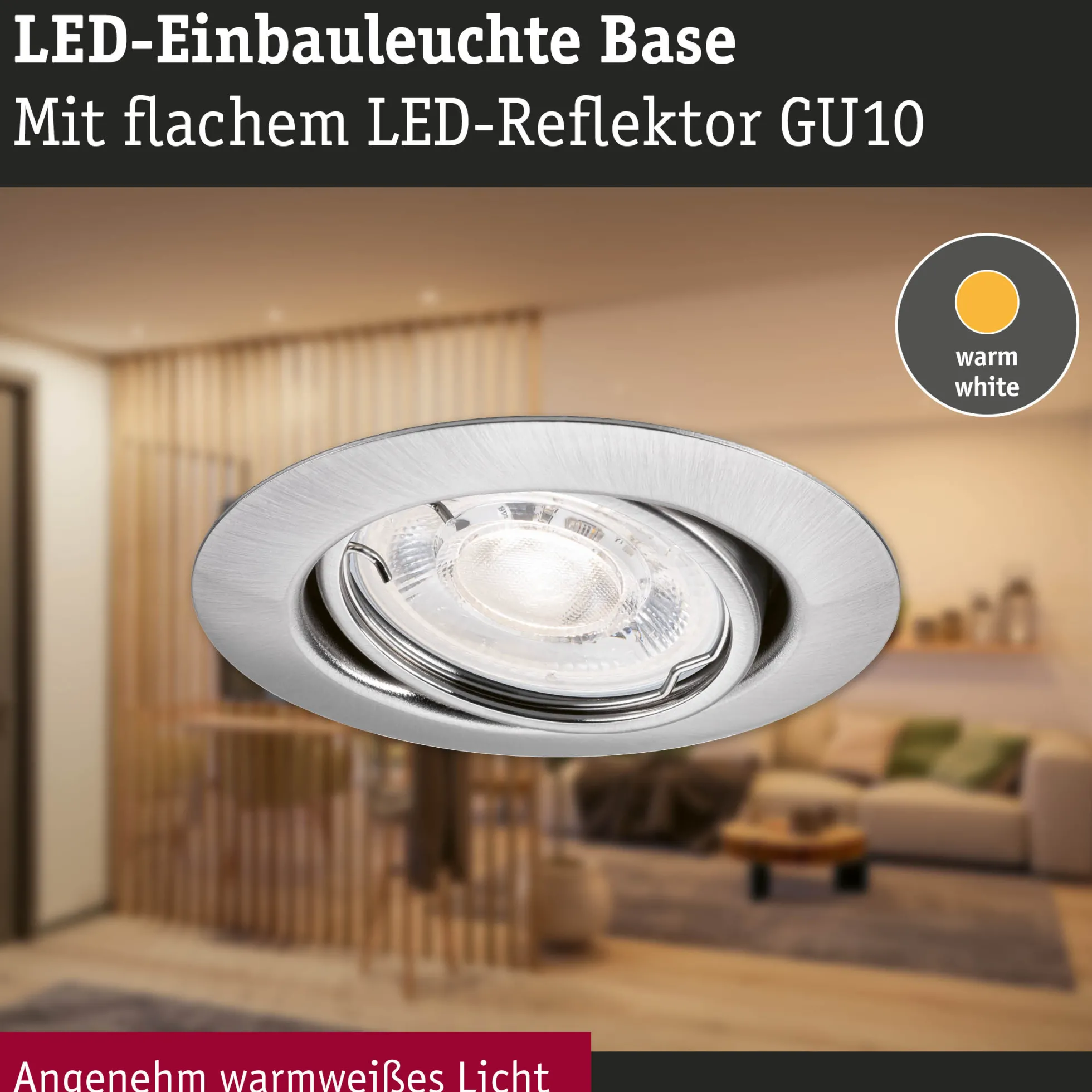 LED Einbauleuchte - Base GU10 Flat schwenkbar