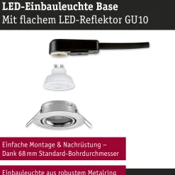 LED Einbauleuchte - Base GU10 Flat schwenkbar