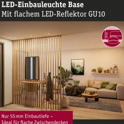 LED Einbauleuchte - Base GU10 Flat schwenkbar