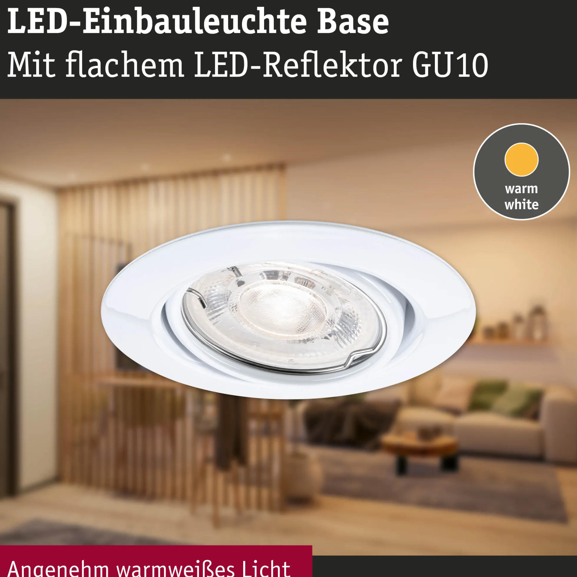 LED Einbauleuchte - Base GU10 Flat schwenkbar