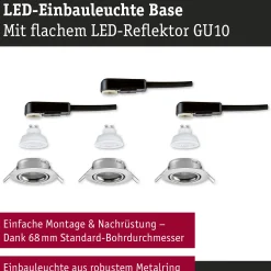 LED Einbauleuchte - Base GU10 Flat schwenkbar