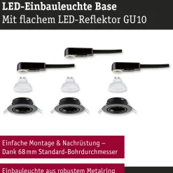 LED Einbauleuchte - Base GU10 Flat schwenkbar