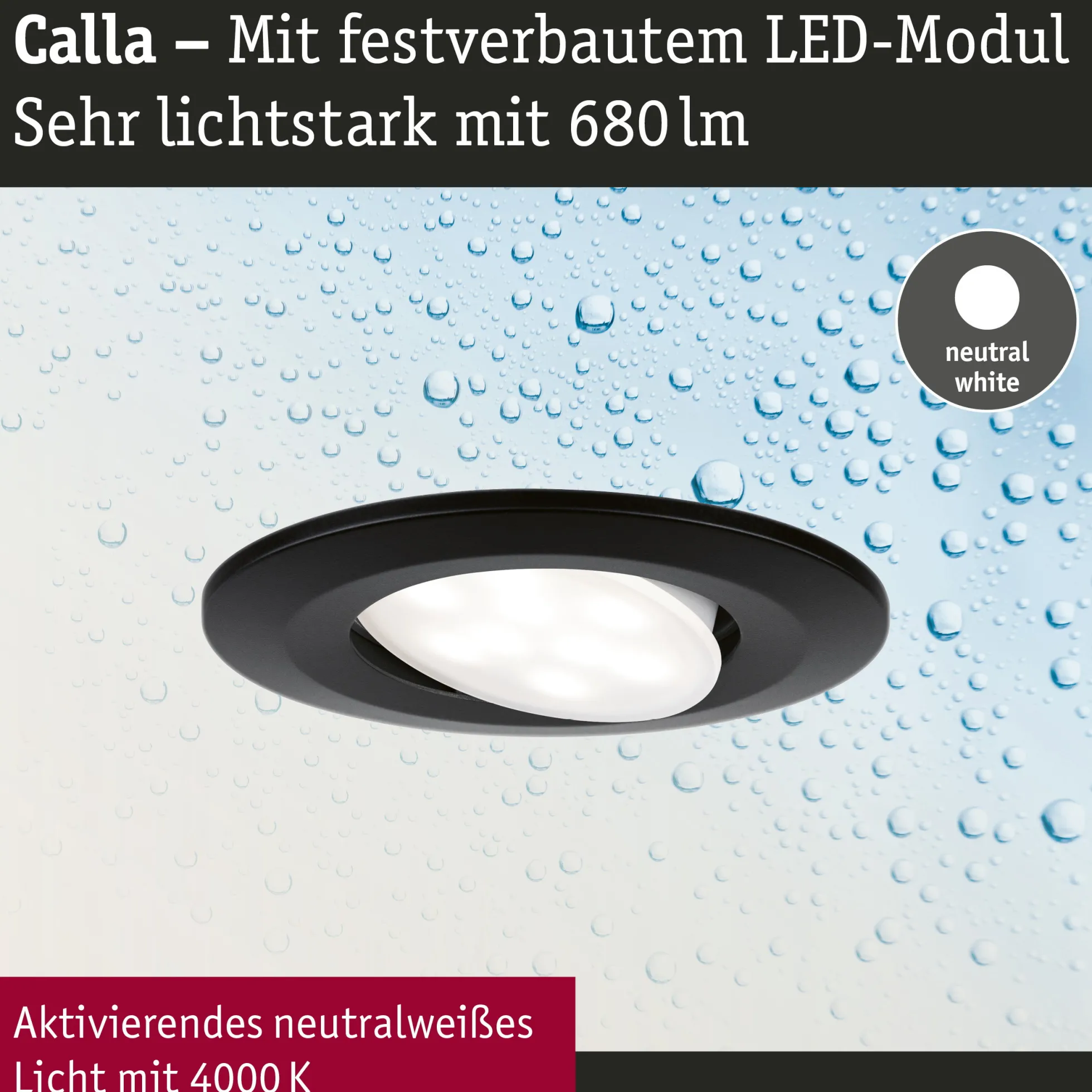 LED Einbauleuchte - Calla Basisset schwenkbar