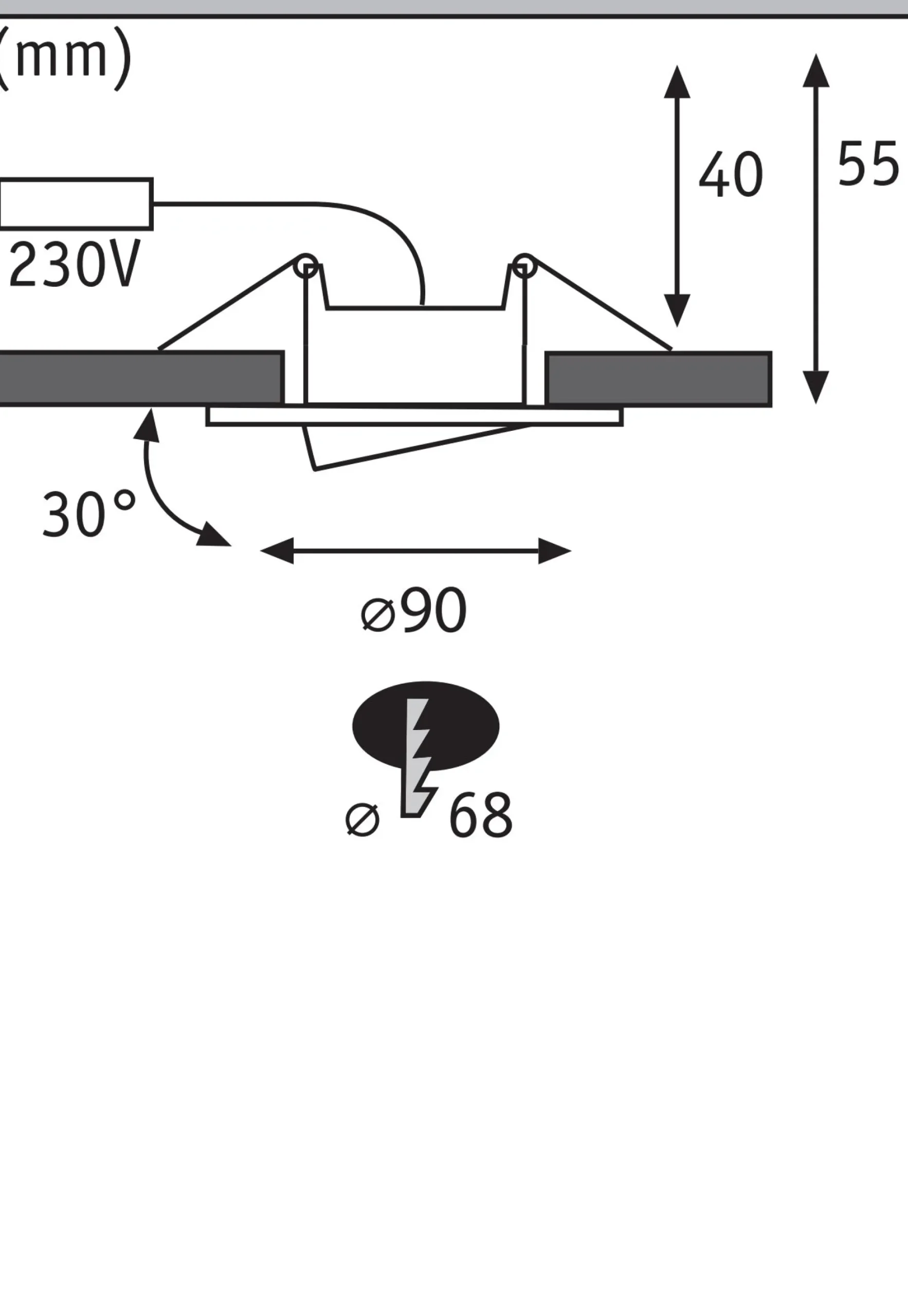 LED Einbauleuchte - Calla 3er-Set schwenkbar