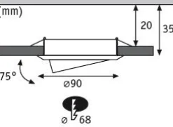 LED Einbauleuchte - 3er-Set schwenkbar