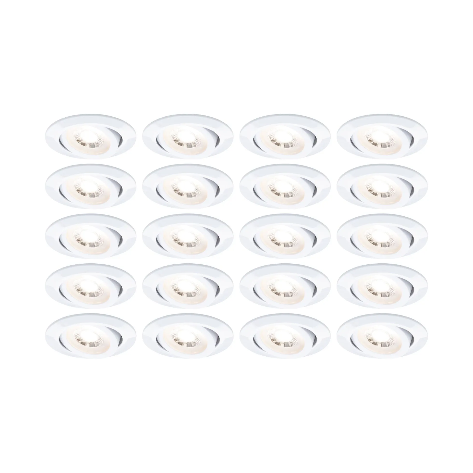 LED Einbauleuchte - 20er-Set schwenkbar