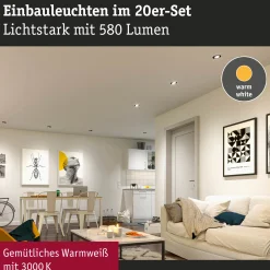 LED Einbauleuchte - 20er-Set schwenkbar