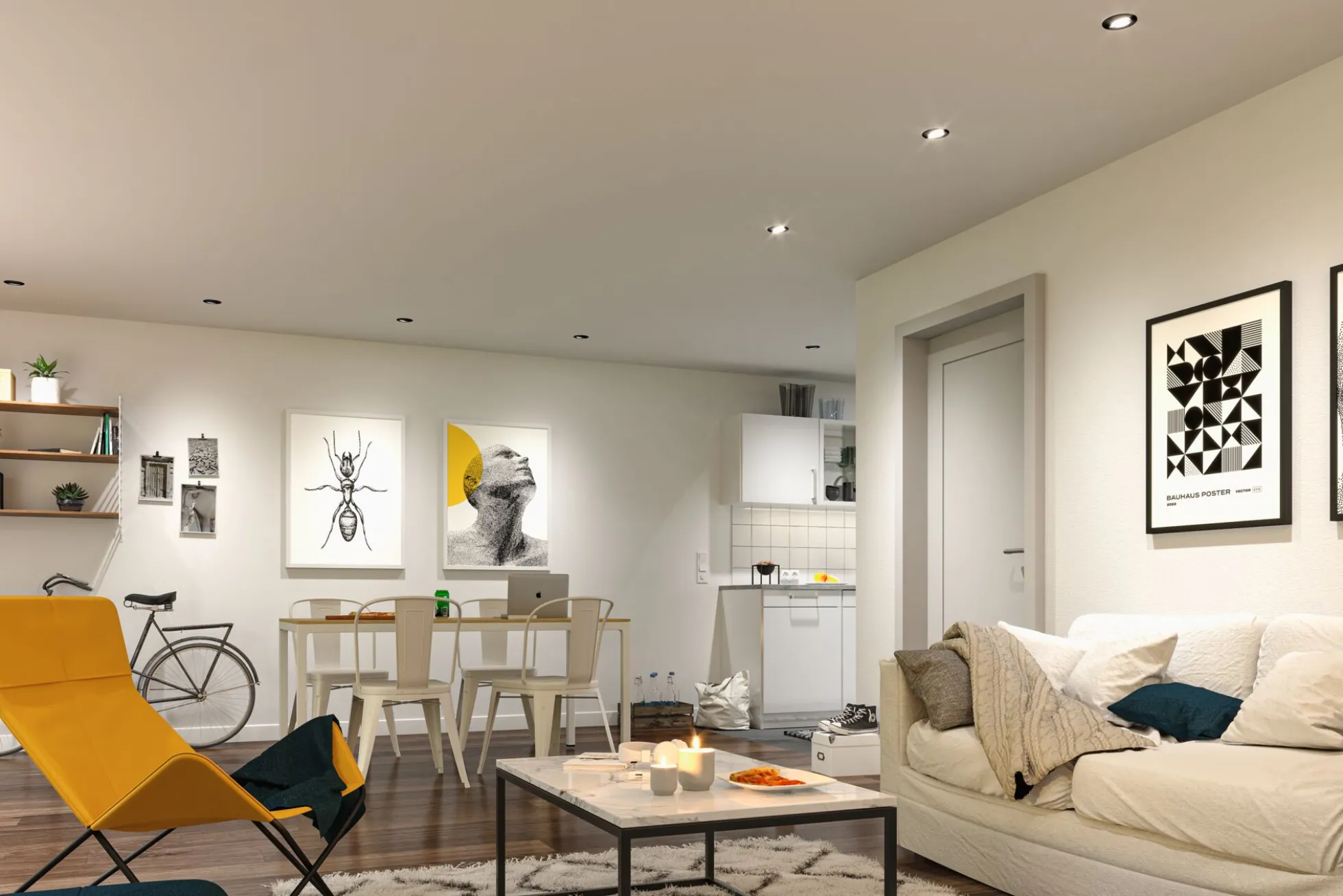 LED Einbauleuchte - 20er-Set schwenkbar