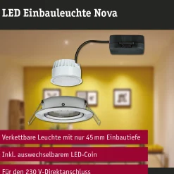 LED Einbauleuchte - Nova Einzelleuchte schwenkbar