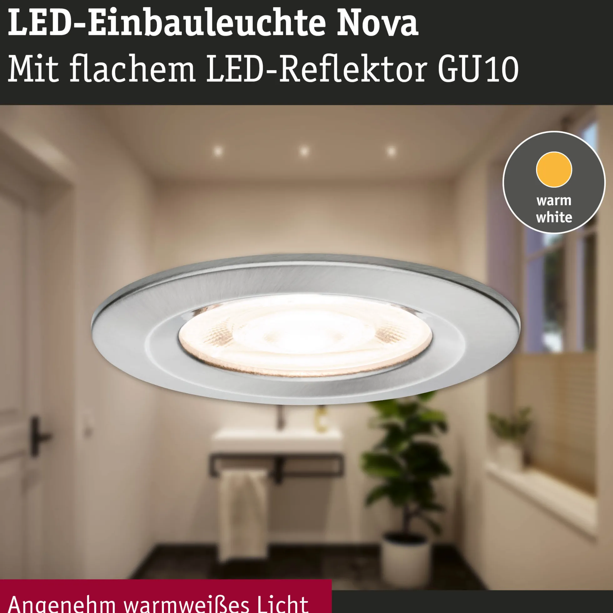 LED Einbauleuchte - Nova GU10 Flat starr