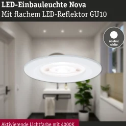 LED Einbauleuchte - Nova GU10 Flat starr