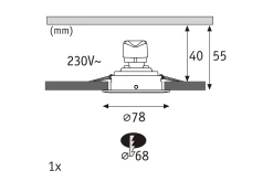 LED Einbauleuchte - Nova GU10 Flat starr