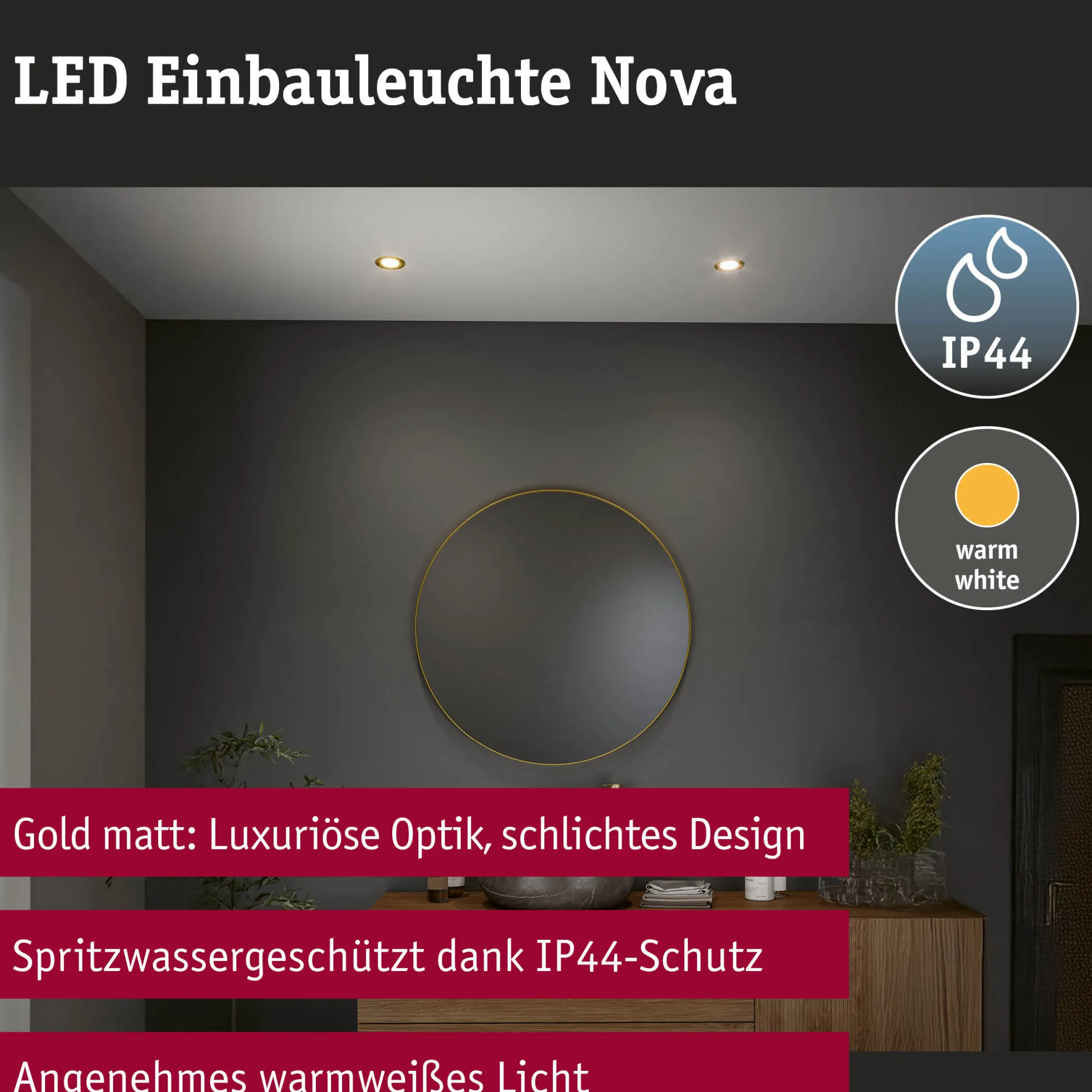 LED Einbauleuchte - Nova Basisset starr