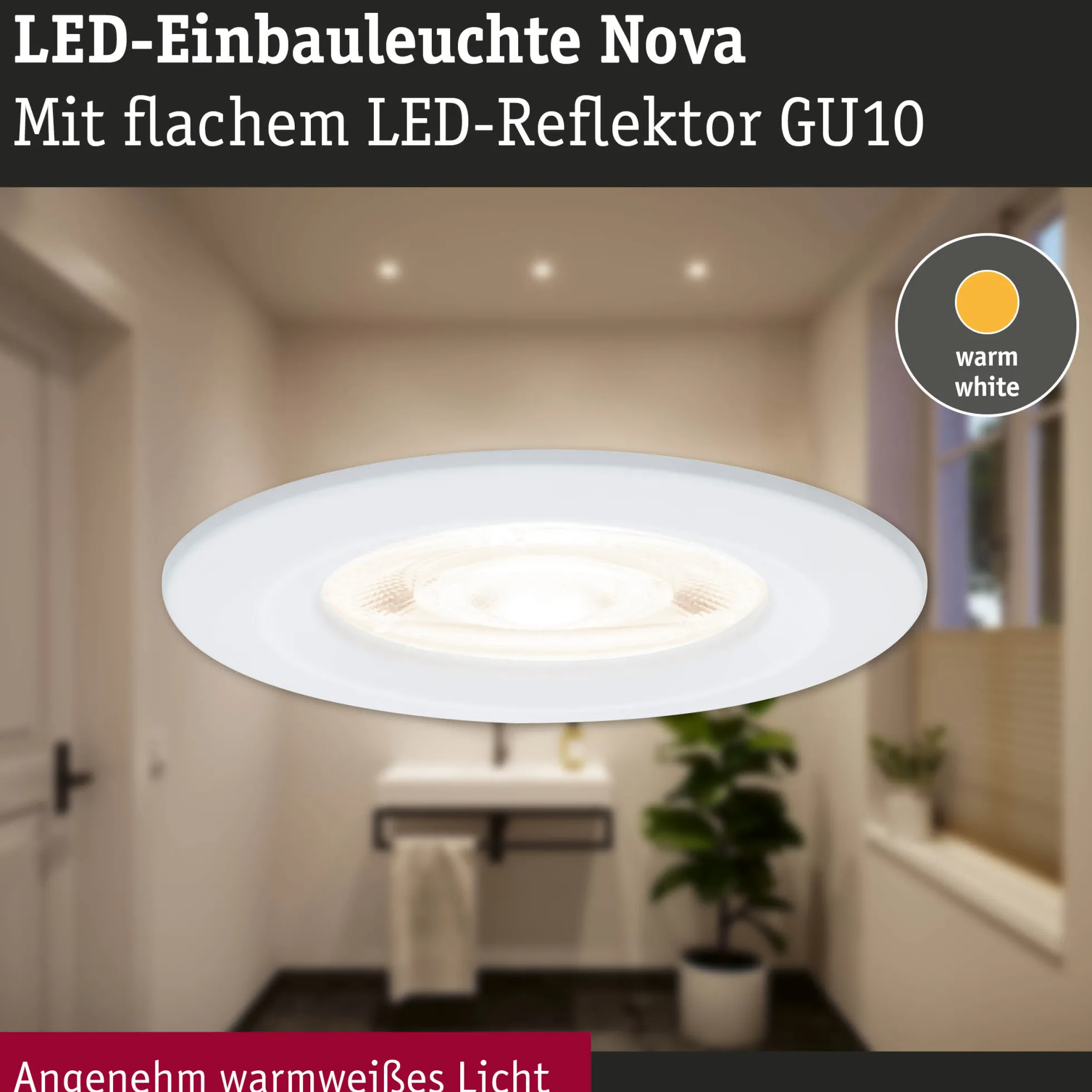LED Einbauleuchte - Nova GU10 Flat starr