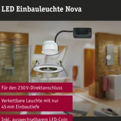 LED Einbauleuchte - Nova Einzelleuchte starr