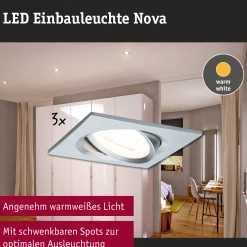 LED Einbauleuchte - Nova 3er-Set schwenkbar
