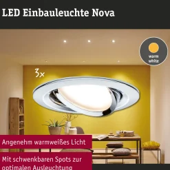 LED Einbauleuchte - Nova 3er-Set schwenkbar