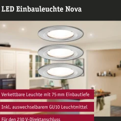 LED Einbauleuchte - Nova Basisset starr