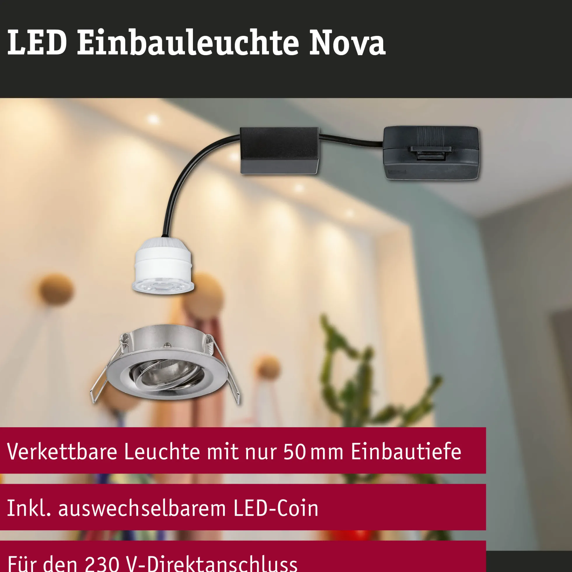 LED Einbauleuchte - Nova Mini Einzelleuchte schwenkbar