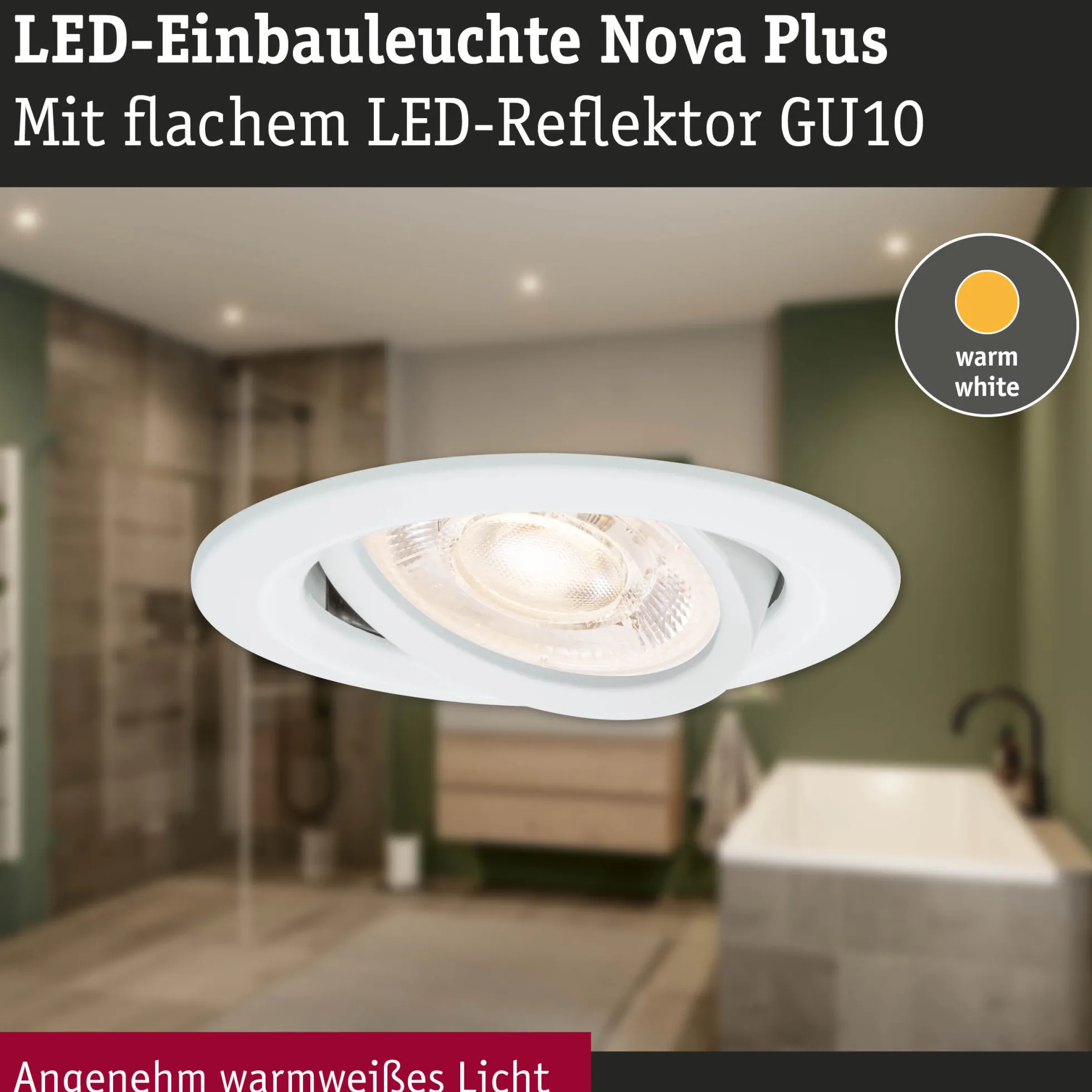 LED Einbauleuchte - Nova Plus GU10 Flat