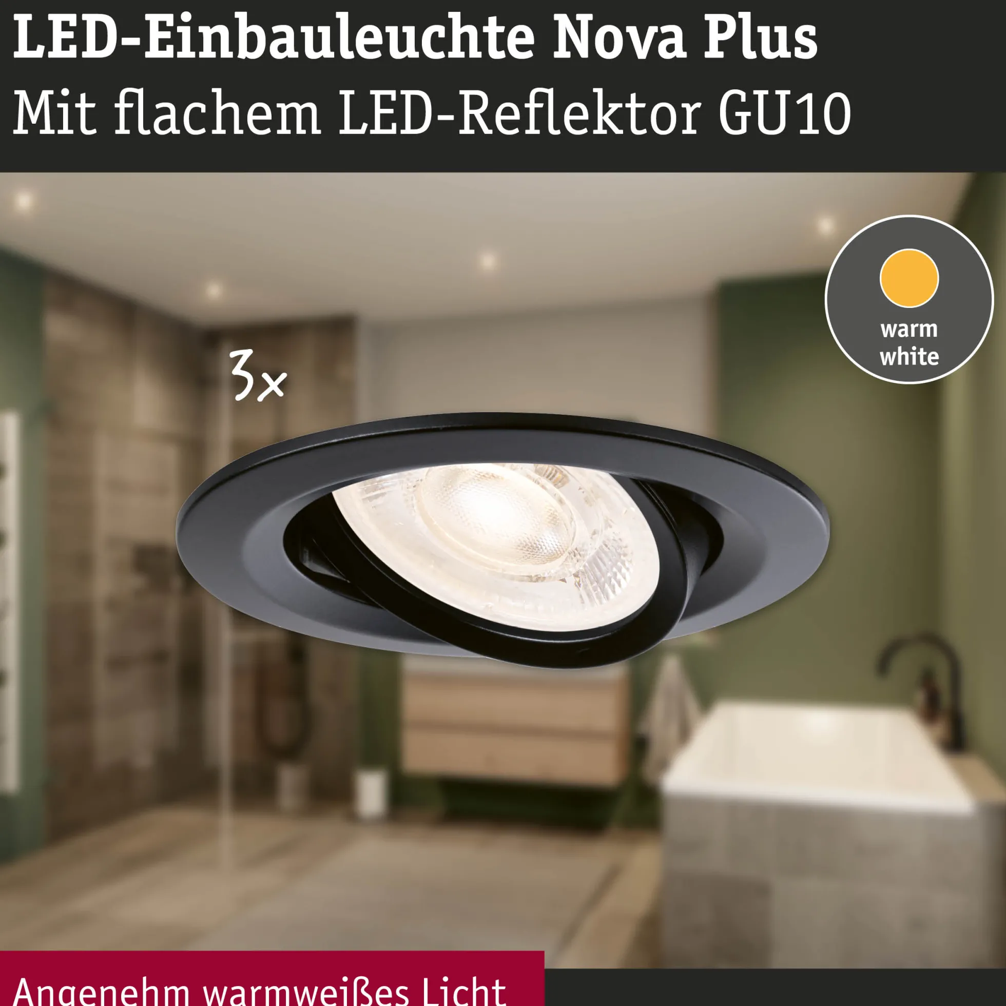 LED Einbauleuchte - Nova Plus GU10 Flat