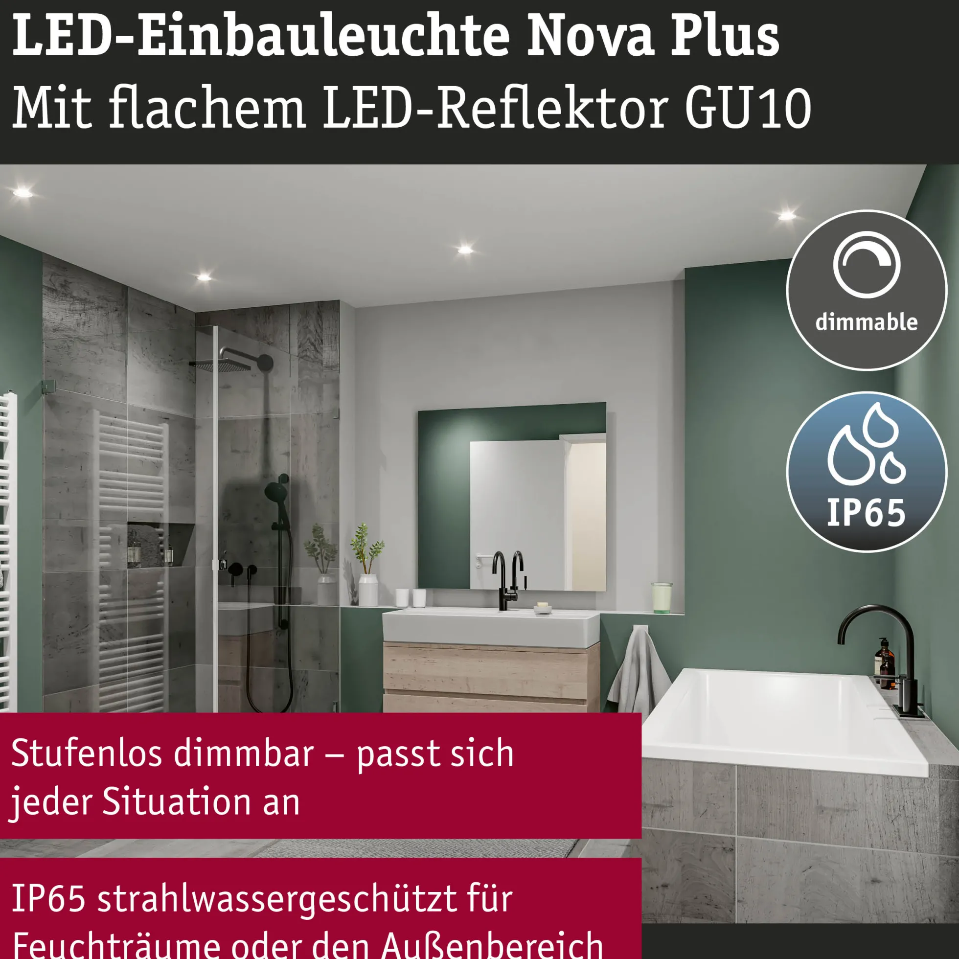 LED Einbauleuchte - Nova Plus GU10 Flat