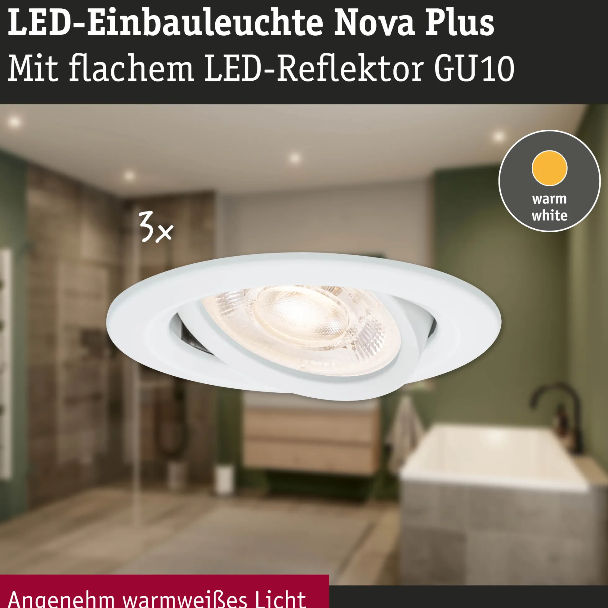 LED Einbauleuchte - Nova Plus GU10 Flat