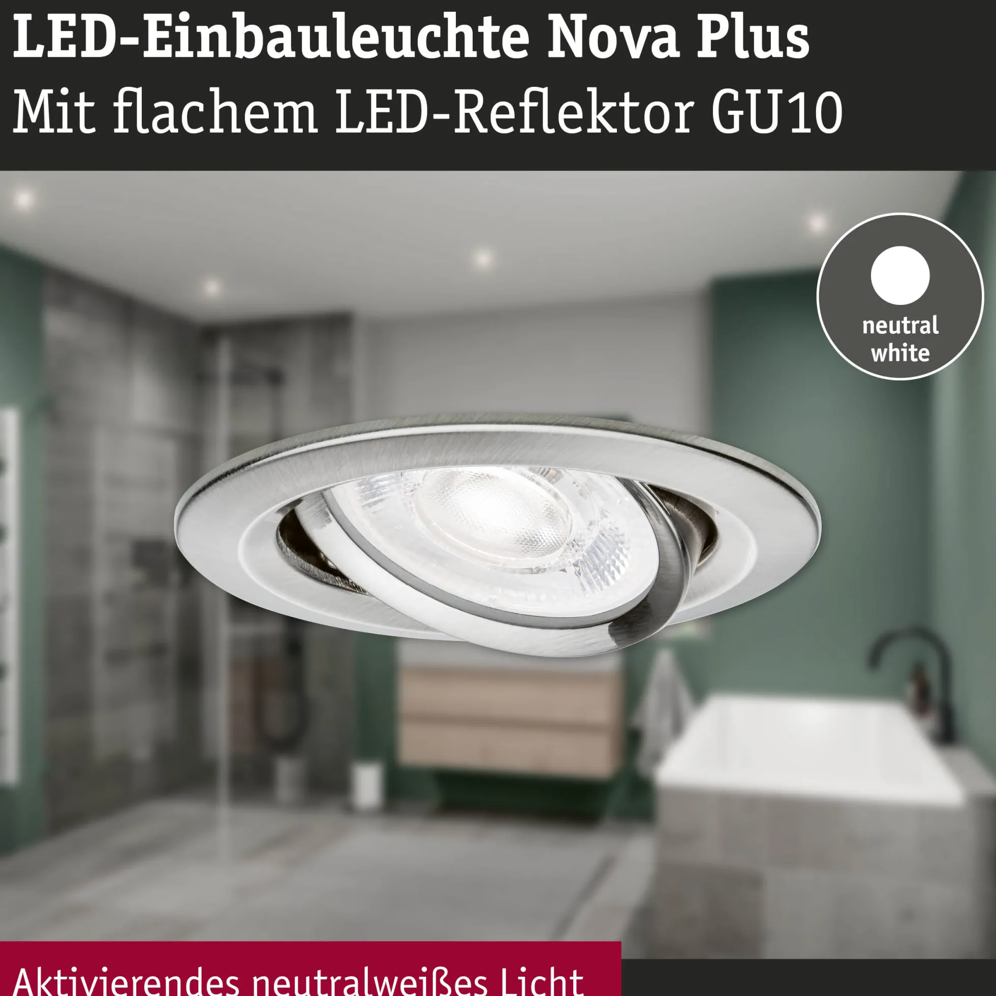LED Einbauleuchte - Nova Plus GU10 Flat