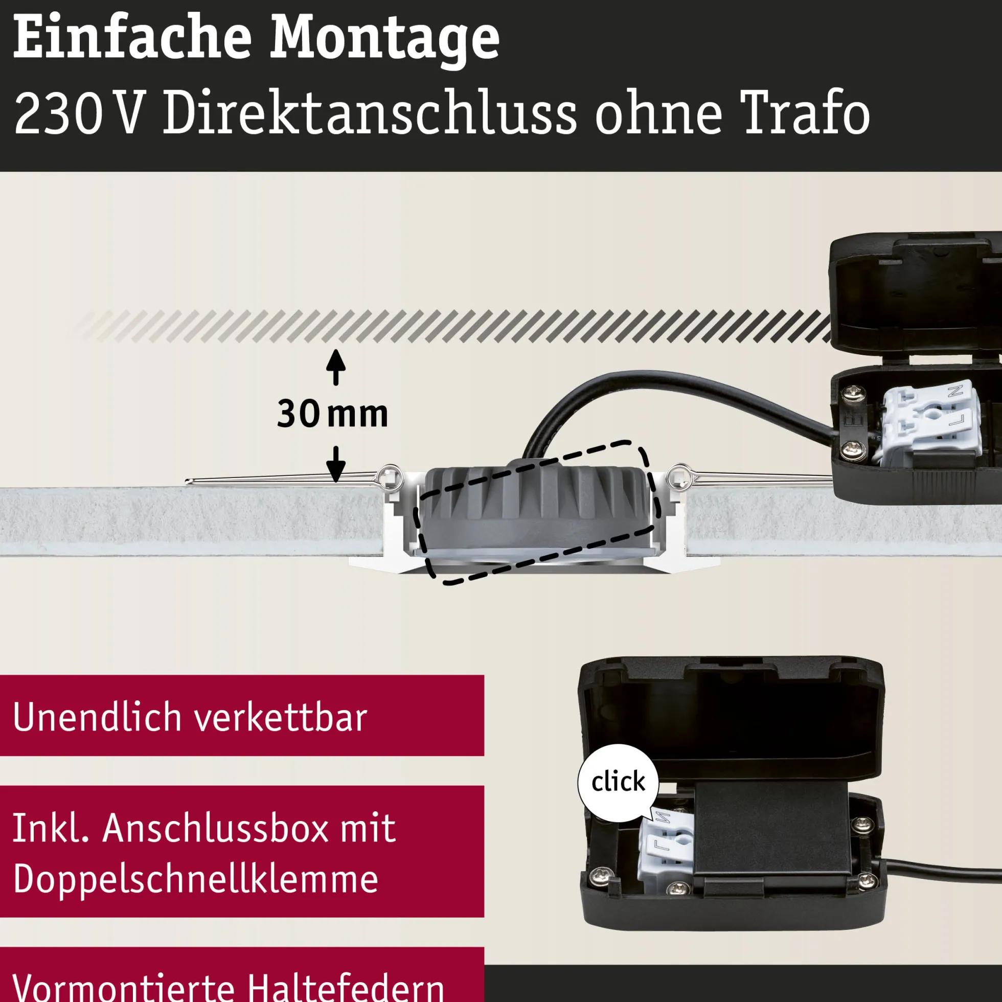 LED Einbauleuchte - Nova Plus Einzelleuchte schwenkbar