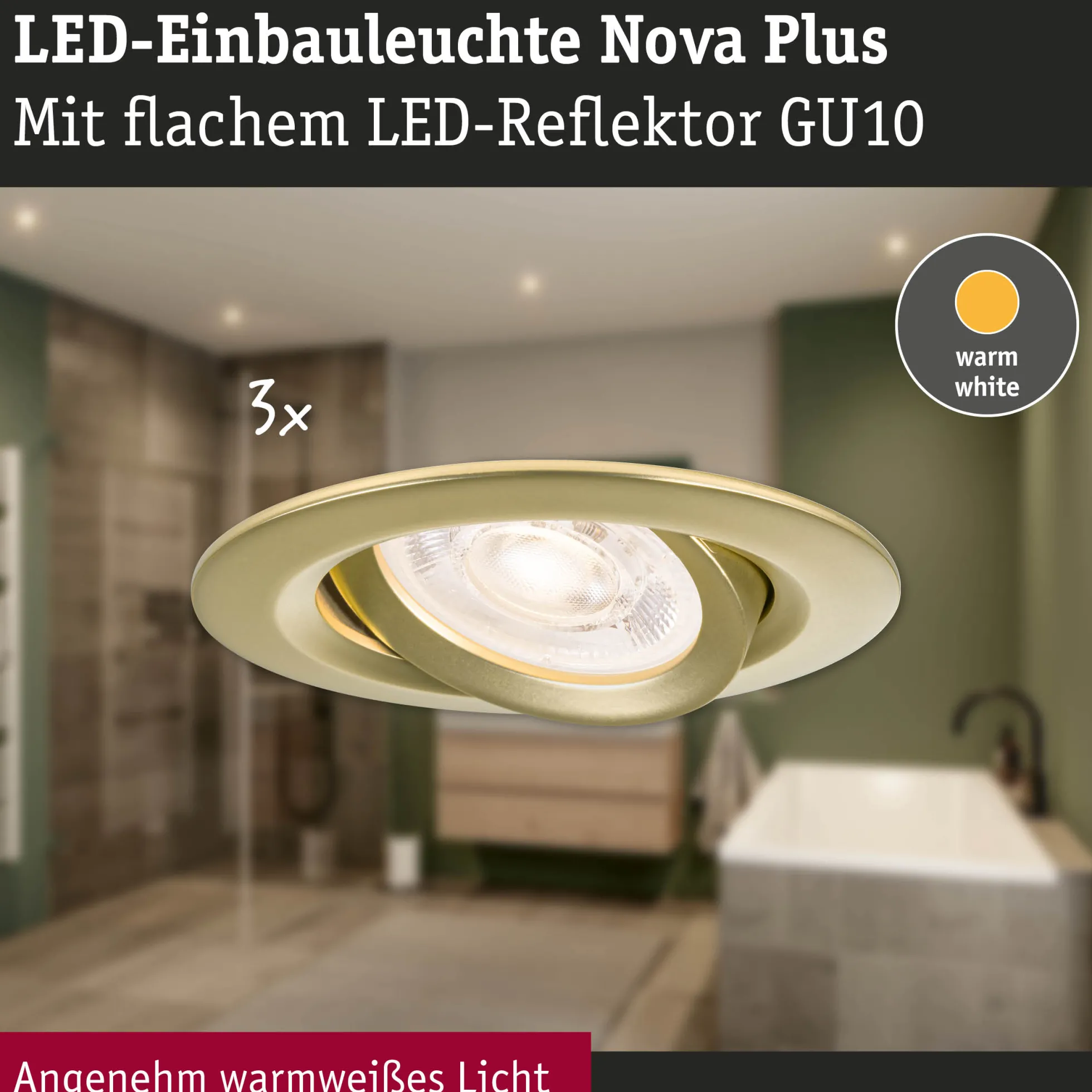 LED Einbauleuchte - Nova Plus GU10 Flat