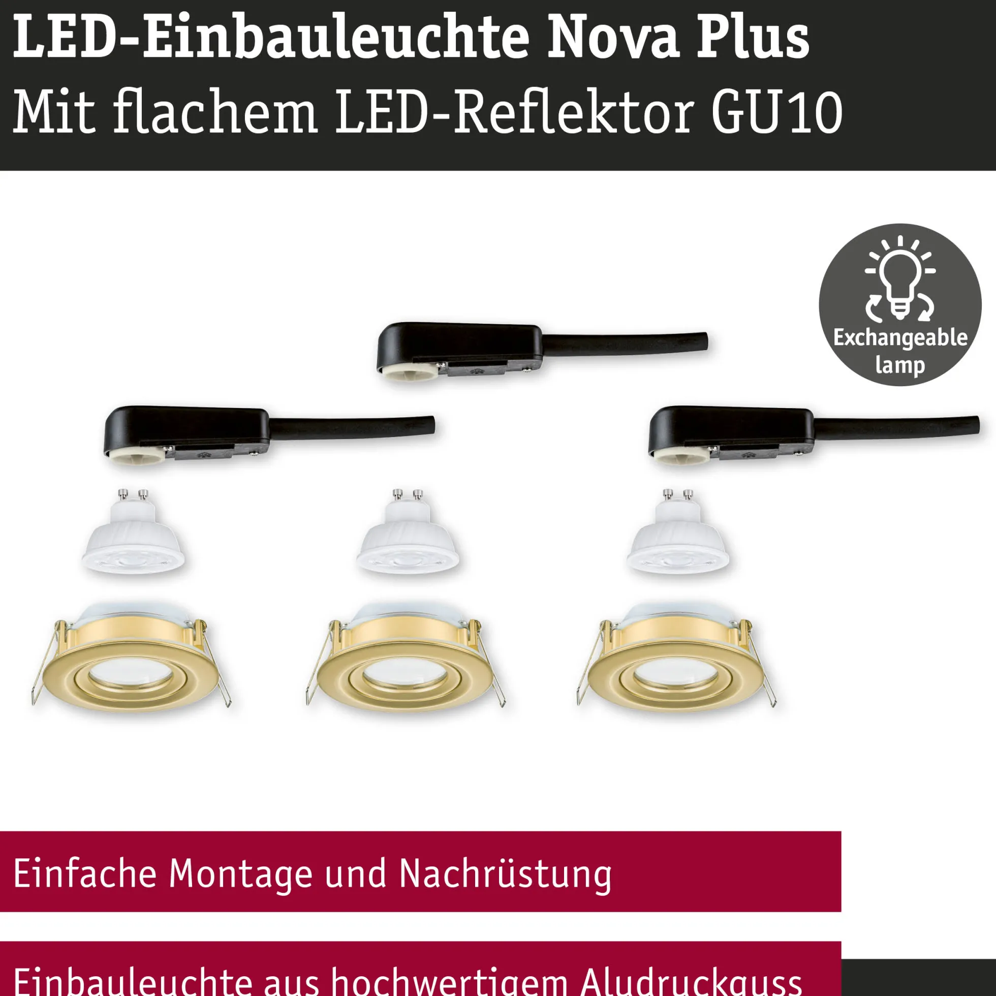 LED Einbauleuchte - Nova Plus GU10 Flat