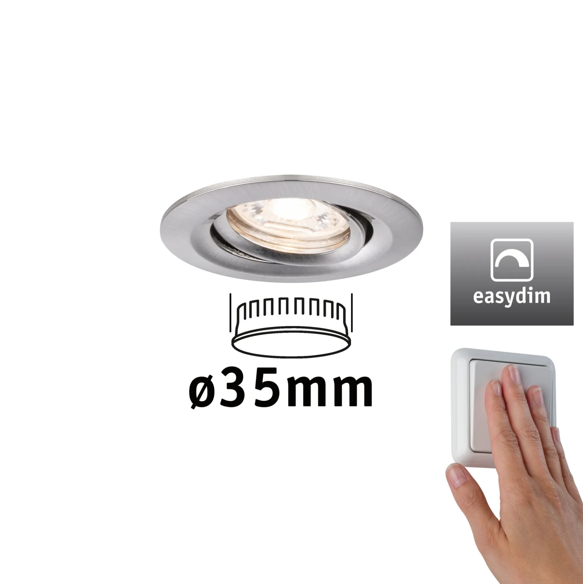LED Einbauleuchte Easy Dim - Nova Mini Plus Einzelleuchte schwenkbar