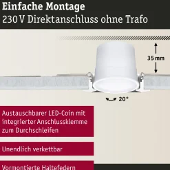 LED Einbauleuchte Smart Home Zigbee 3.0 - Base Basisset schwenkbar