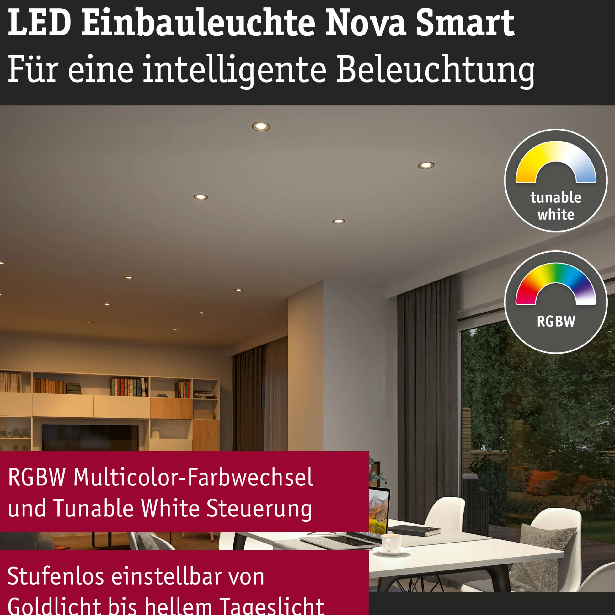 LED Einbauleuchte Smart Home Zigbee 3.0 - Nova