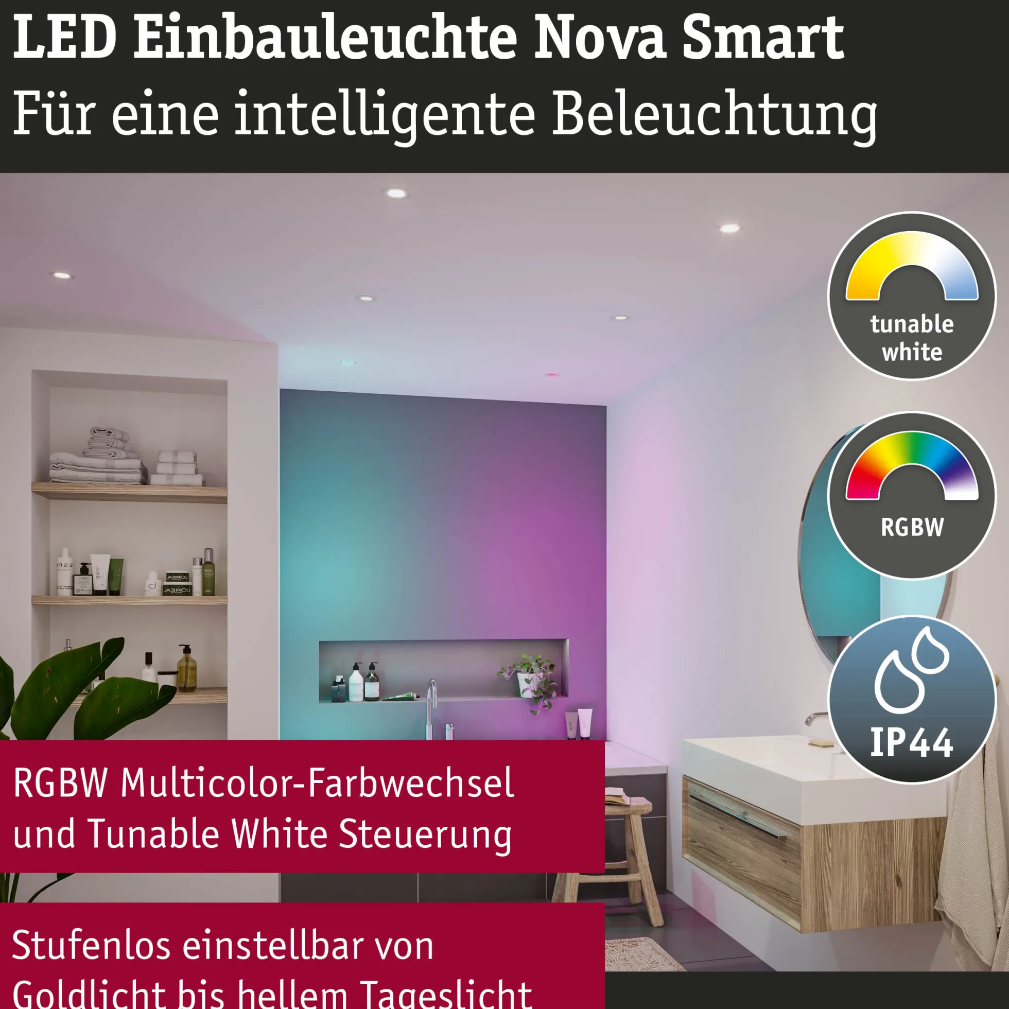 LED Einbauleuchte Smart Home Zigbee 3.0 - Nova