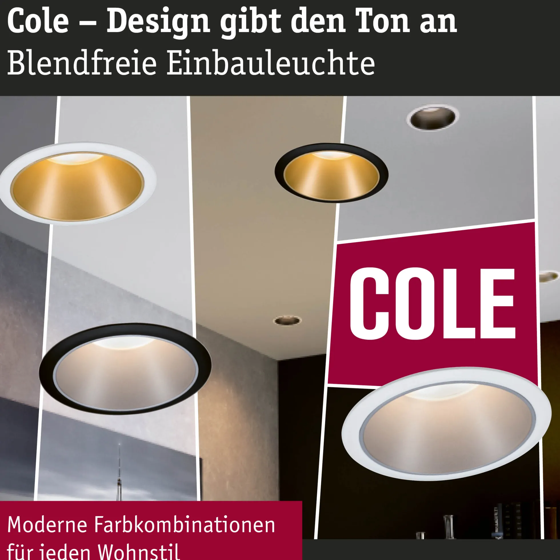 LED Einbauleuchte 3-Step-Dim - Cole 6er-Set