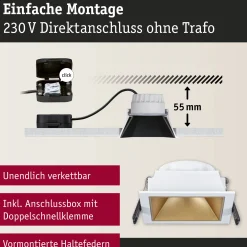 LED Einbauleuchte 3-Step-Dim - Cole 3er-Set