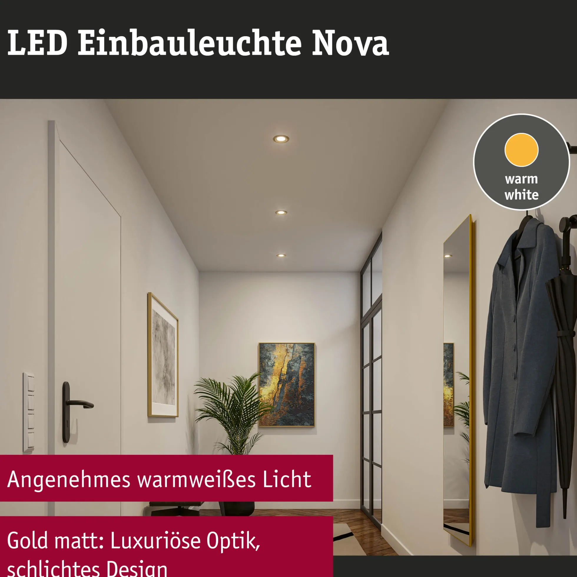 LED Einbauleuchte 3-Step-Dim - Nova Basisset schwenkbar