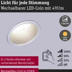 LED Einbauleuchte 3-Step-Dim - Cole 6er-Set